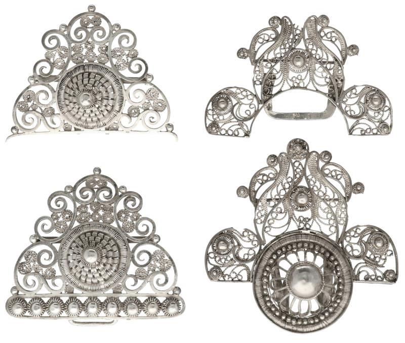 Lot antieke gespen zilver - 835/1000.