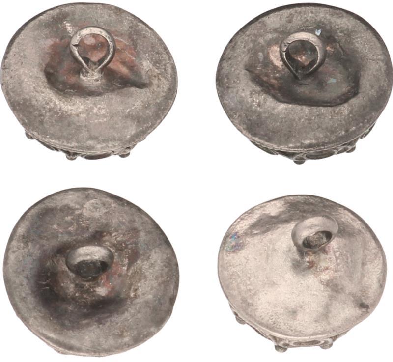 Lot antieke broeksknopen zilver - 925/1000.