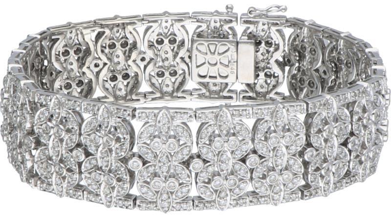 Art Deco armband witgoud, ca. 3.60 ct. diamant - 18 kt.