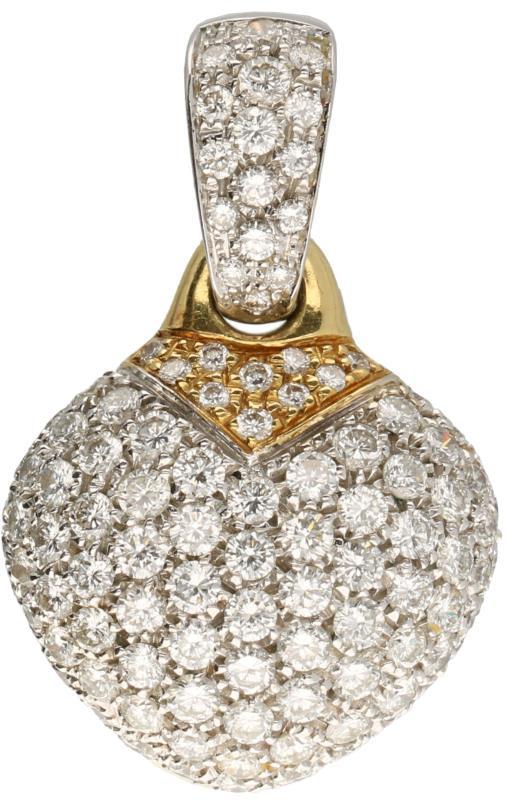Leo Pizzo Amore hartvormige hanger bicolor goud, ca. 1.53 ct. diamant - 18 kt.
