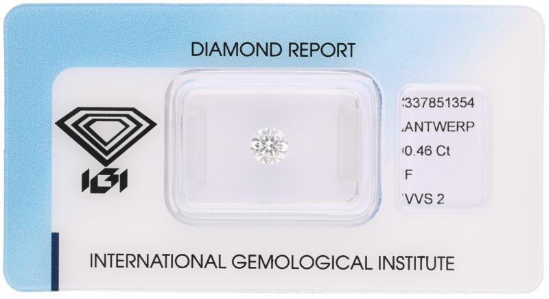 IGI Rond Briljant geslepen diamant 0.46 ct.