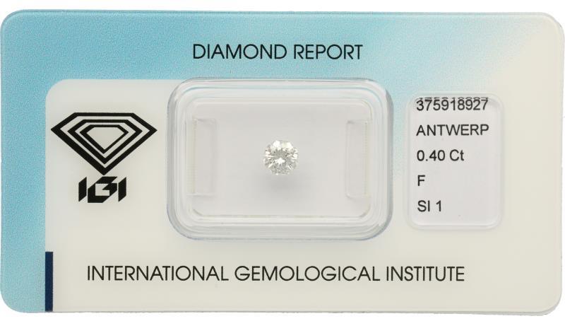 IGI Rond Briljant geslepen diamant 0.40 ct.