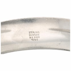 Zilveren N.E. From bangle armband, met onyx - 925/1000.