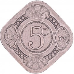 5 Cent Wilhelmina 1933. Prachtig.