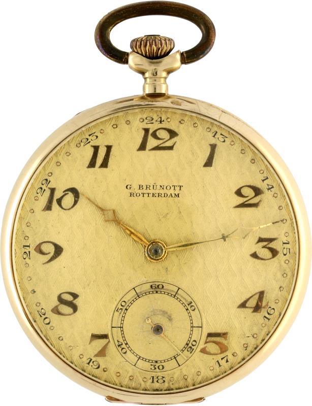 Zakhorloge G. Brünott - Herenzakhorloge - Handopwindbaar.