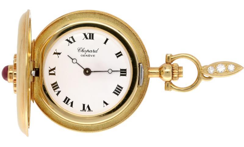 Chopard zakhorloge - 11 diamanten en robijn - Dameszakhorloge - Handopwindbaar.