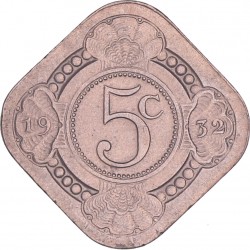 5 Cent Wilhelmina 1932. FDC.