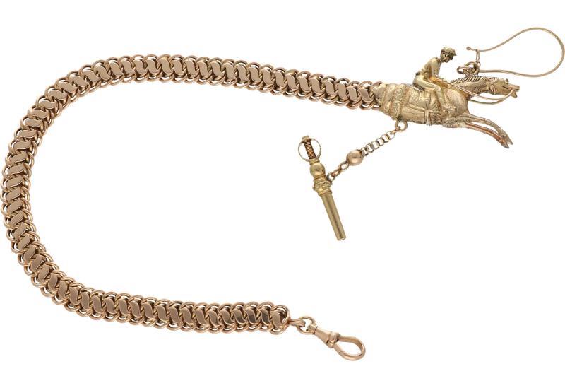 Zakhorloge ketting geelgoud - 14 kt.