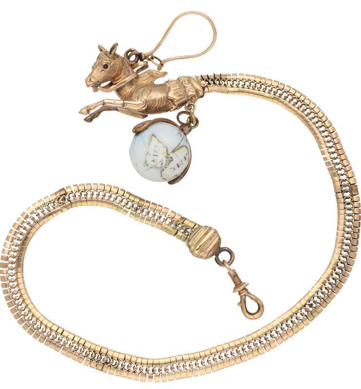 Zakhorloge ketting geelgoud - 15 kt.