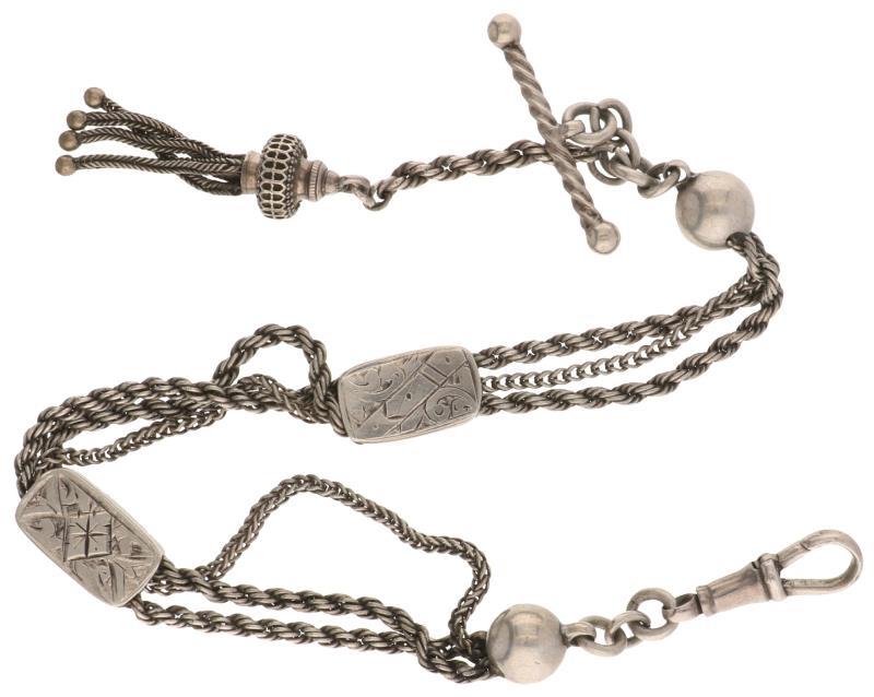 Zakhorloge ketting zilver - 835/1000.