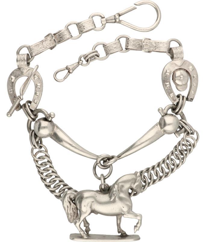 Zakhorloge ketting zilver - 835/1000.