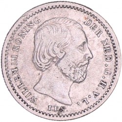 5 Cent Willem III 1868. Zeer Fraai.