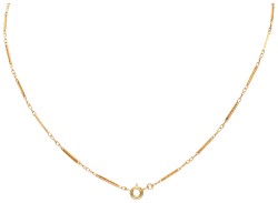 18K Geelgouden antiek filigrain collier.