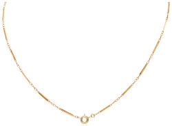 18K Geelgouden antiek filigrain collier.