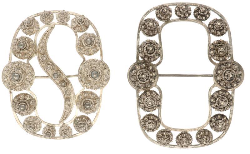 Lot antieke gespen zilver - 835/1000.