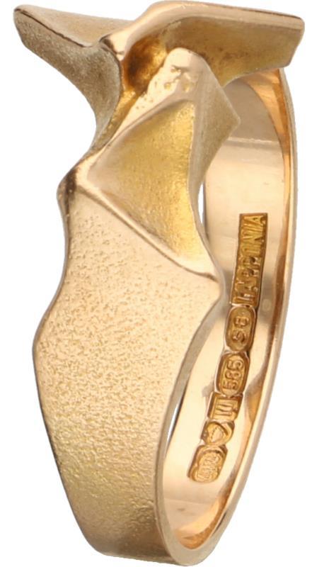 Lapponia 'Tsokka' design ring rosegoud - 14 kt.