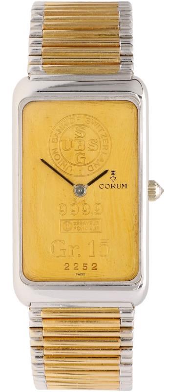 Corum 15 gram goldbar dial - Herenhorloge - Handopwindbaar - ca. 1980.