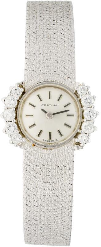 Certina vintage - ca. 0.64 ct. diamant - Dameshorloge - Handopwindbaar - ca. 1960.