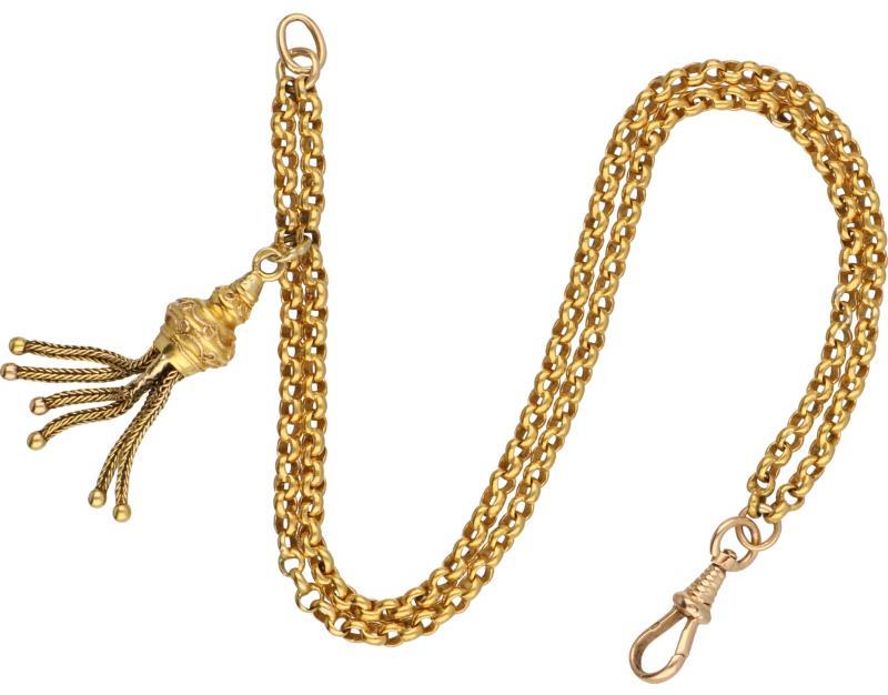 Zakhorloge ketting geelgoud - 14 kt.