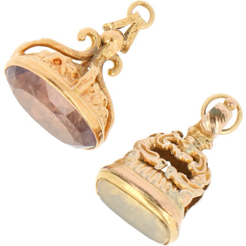 (2) Fob hangers goud.