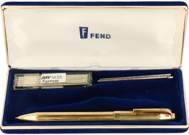 Fend Multicolour balpen goud.