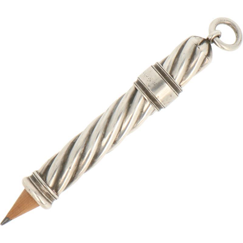 Potloodhouder zilver.