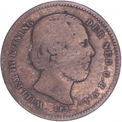 25 Cent Willem III 1850. Fraai - (R).