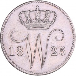 25 Cent Willem I 1825 U. Prachtig.