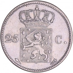25 Cent Willem I 1825 U. Prachtig.