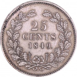 25 Cent Willem II 1849. Prachtig / FDC.