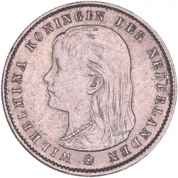 25 Cent Wilhelmina 1893. Zeer fraai / Prachtig.