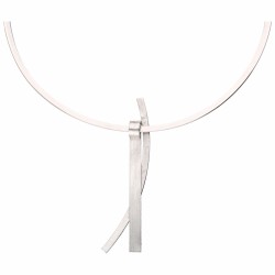 Zilveren Pianegonda spang collier met hanger - 925/1000.