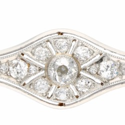 Geelgouden Art Deco armband, met ca. 0.59 ct. diamant - 14 kt.