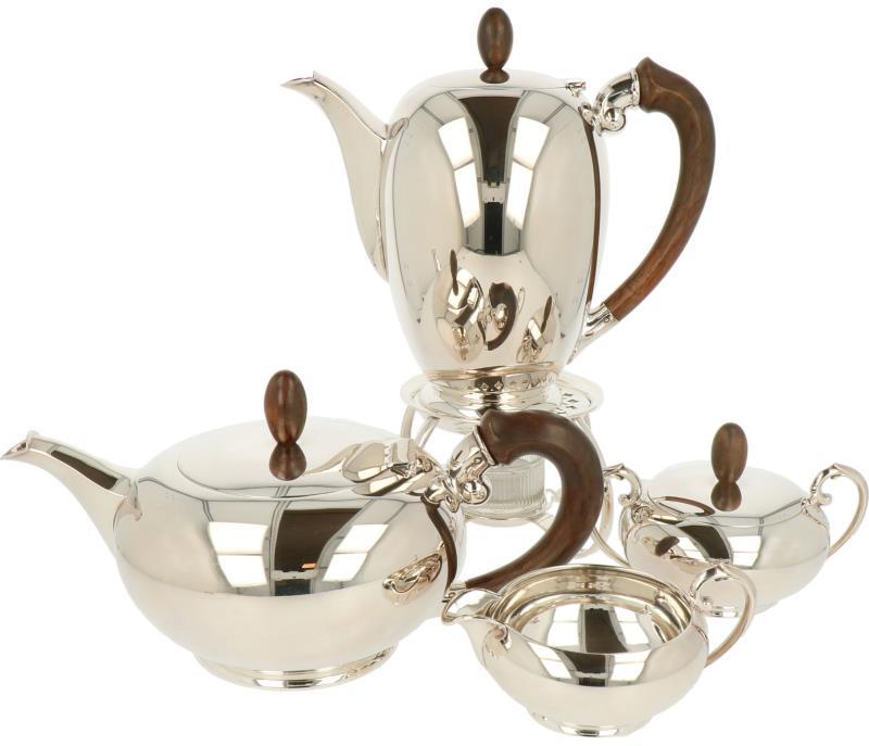 (5) delig koffie en thee servies zilver.