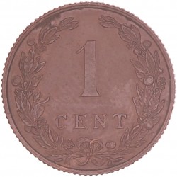 1 Cent Wilhelmina 1907. Prachtig / FDC.