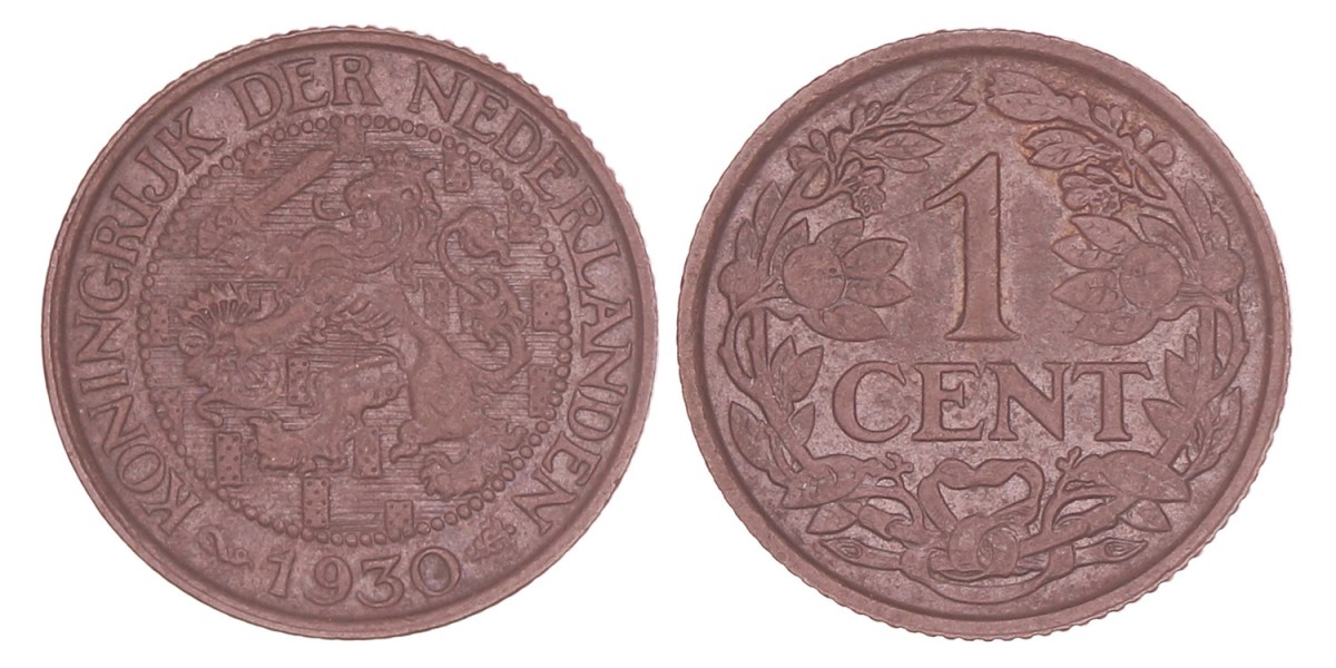 1 Cent Wilhelmina 1930. FDC.