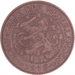 1 Cent Wilhelmina 1919. FDC.