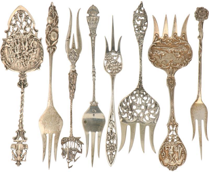 (8) delig lot diversen zilver.
