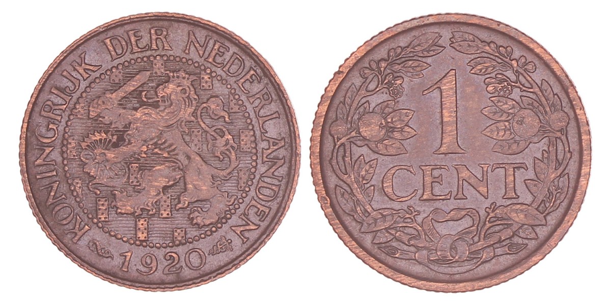 1 Cent Wilhelmina 1920. FDC -.