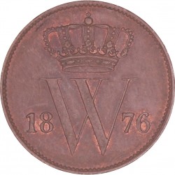 1 Cent Willem III 1876. Prachtig / FDC.