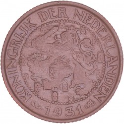 1 Cent Wilhelmina 1931. Prachtig +.