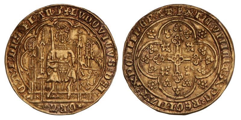Chaise D'or Lodewijk II van Malen/Vlaanderen z.j. Prachtig.