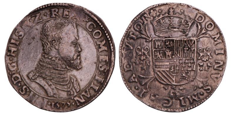 Philipsdaalder Vlaanderen, Philips II. 1575 Zeer Fraai +.