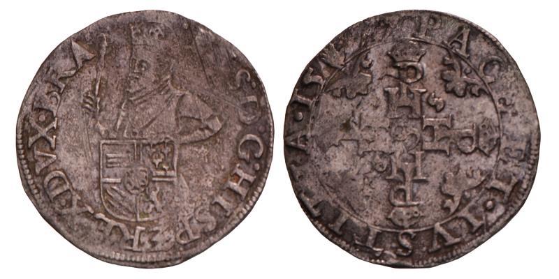 Halve Statendaalder Brabant 1577 Antwerpen. Fraai.