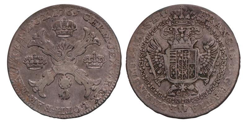 Kronenthaler Maria Theresia 1765 B. Zeer Fraai.