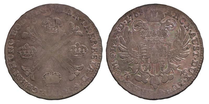 Kronenthaler Maria Theresia 1768 B. Fraai.