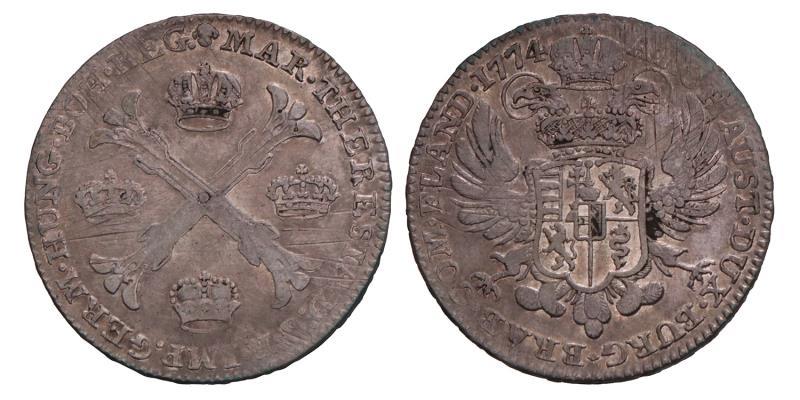 Kronenthaler Maria Theresia 1774 B. Zeer Fraai.