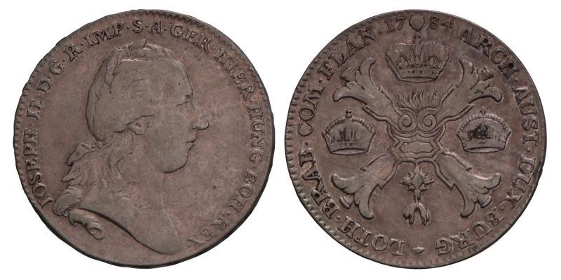 Kronenthaler Joseph II 1784 B. Zeer Fraai +.