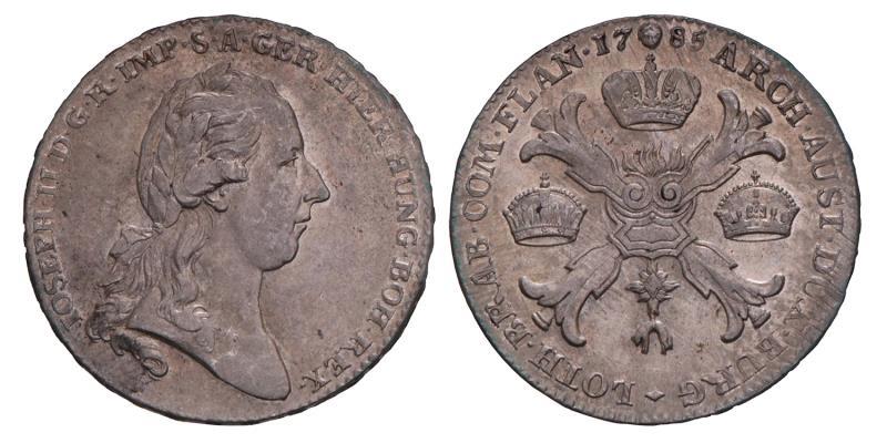 Kronenthaler Joseph II 1785 B. Prachtig.