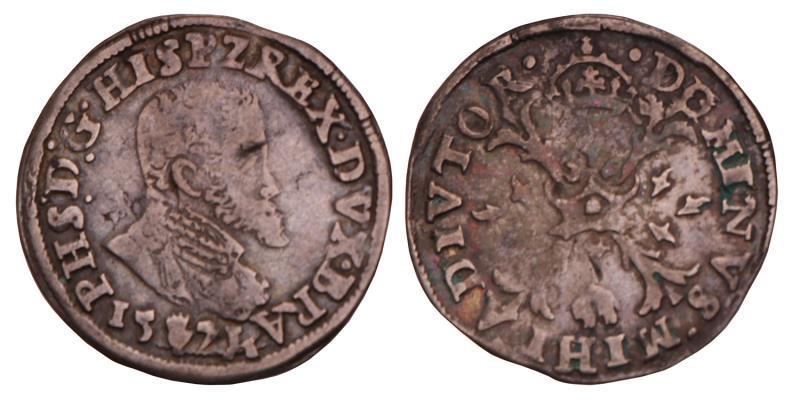 1/10 Philipsdaalder Brabant, Philips II 1571 Antwerpen. Zeer Fraai.